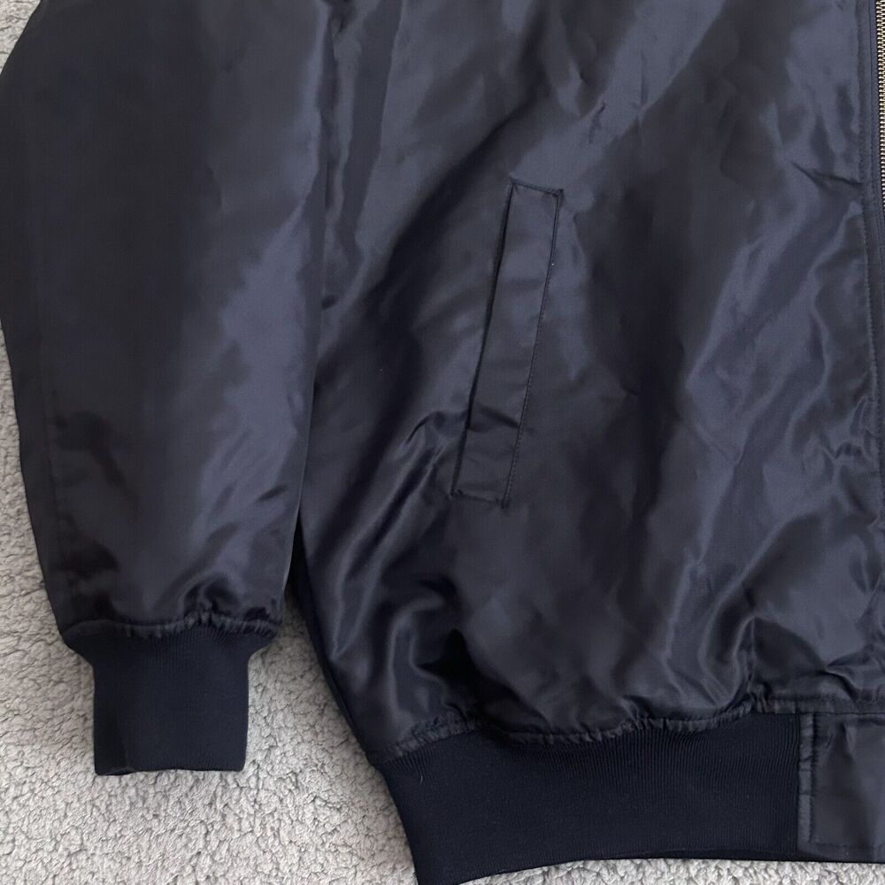 Hard Rock Guitar Co. Full Zip Quilted Navy Bomber Jacket Size XL - Picture 5 of 12